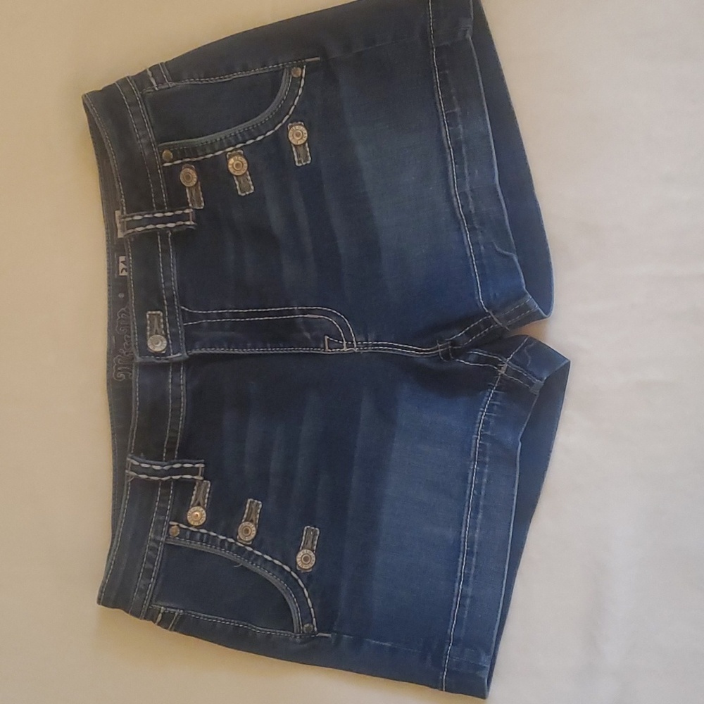 Miss Me Blue Jean Sailor Shorts, Size 34, 17/18 US size